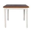 Linon Willow Wood 6 Piece Dining Set with Bench in Vanilla White/Honey