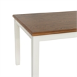 Linon Jane 2 Tone Dining Table in Vanilla White and Honey Brown Wood