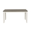 Linon Jane 2 Tone Wood Dining Table in Smokey Gray Top and Vanilla White Base