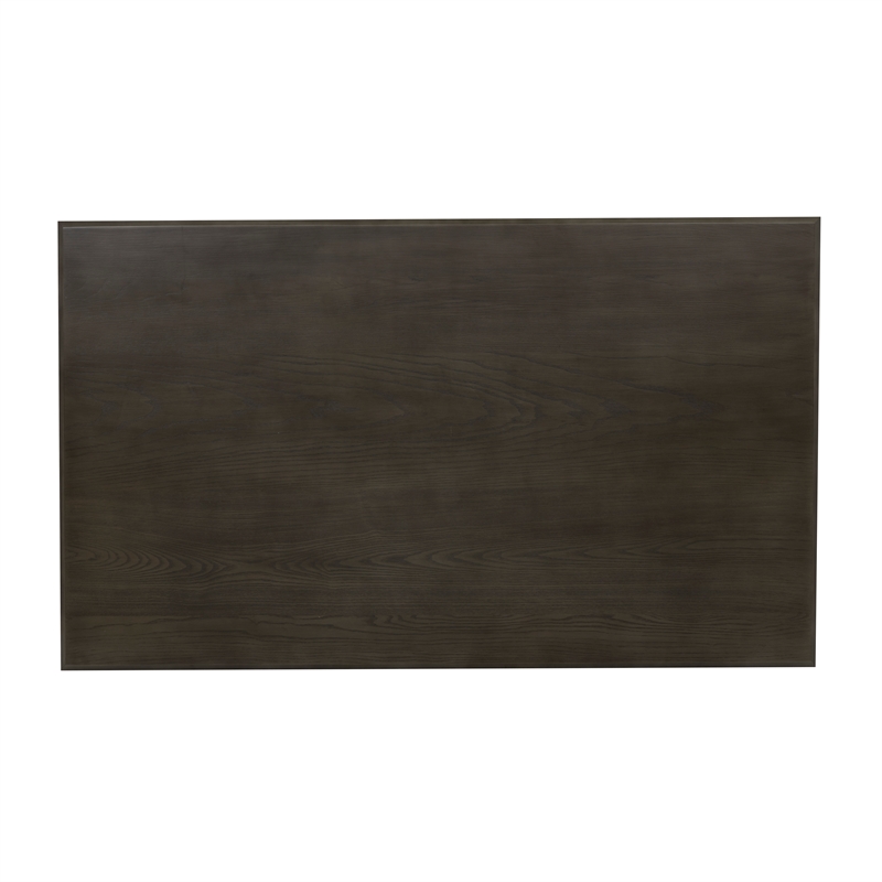 Linon Jane 2 Tone Wood Dining Table in Smokey Gray Top and Vanilla White Base