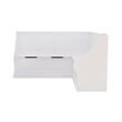 Linon Troyin Corner Breakfast Nook with Hidden Storage in Solid White Pine Wood
