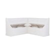Linon Troyin Corner Breakfast Nook with Hidden Storage in Solid White Pine Wood
