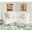 Linon Troyin Corner Breakfast Nook with Hidden Storage in Solid White Pine Wood
