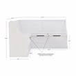 Linon Troyin Corner Breakfast Nook with Hidden Storage in Solid White Pine Wood