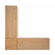 Linon Troyin Two Tone Backless Wooden Storage Nook in Natural and White
