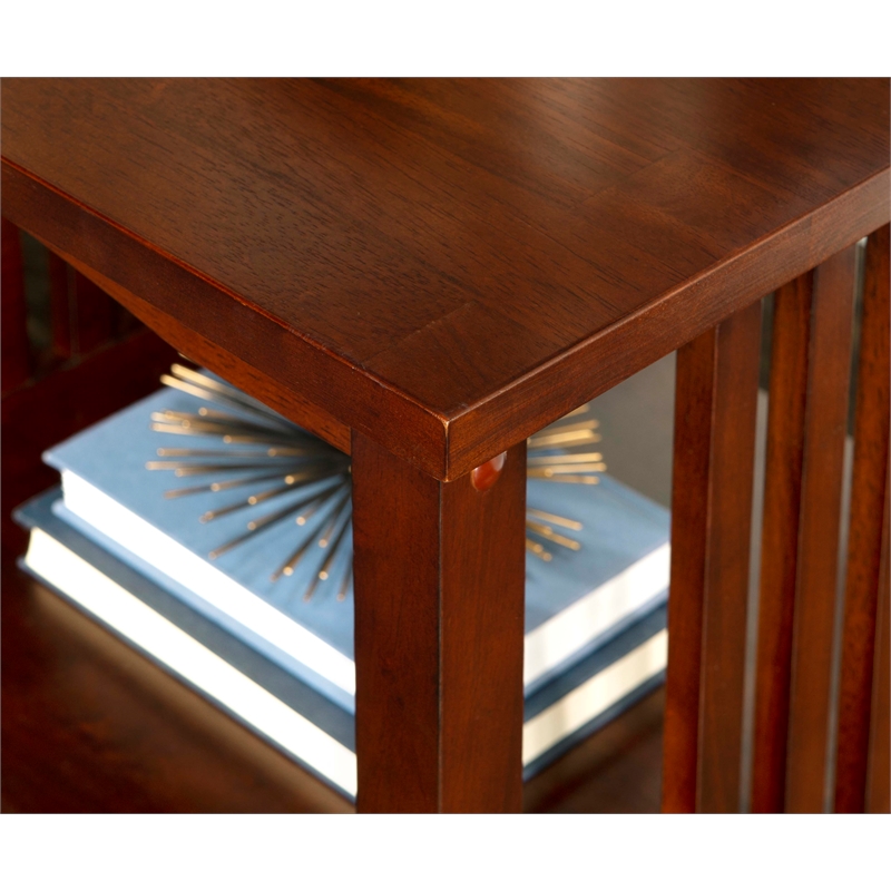 Linon Finley Wood Mission End Table in Brown Cymax Business