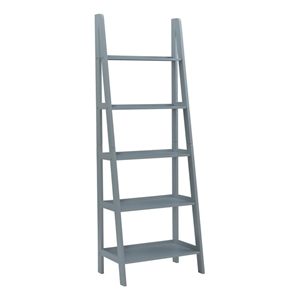 linon archdale 5 shelf wooden ladder bookcase