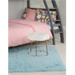 Linon Siena Gold Base Upholstered Flower Shaped Vanity Stool in White Velvet