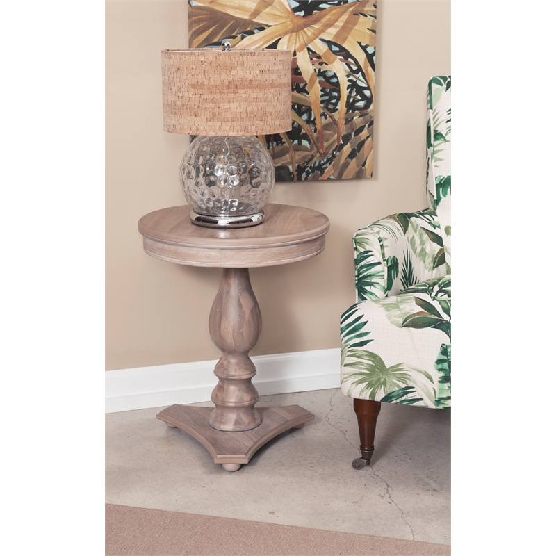 Linon Bree Round Wood Side Table 20