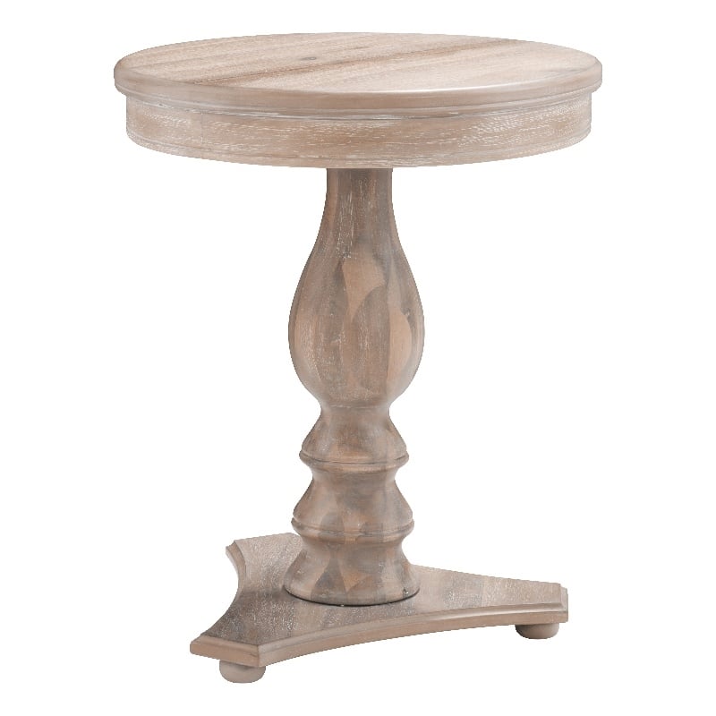 Linon Bree Round Wood Side Table 20