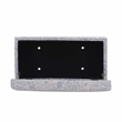 Linon Stephanie Wood Upholstered Storage Ottoman in Stone Gray