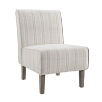 Linon Lily Script Wood Upholstered Chair In Beige 98320scrpt01u