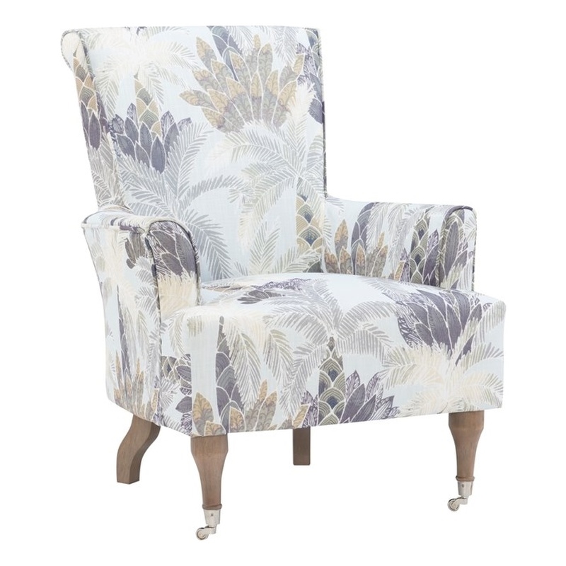 gray print chair