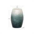 Linon Westly Round Capiz Shell Drum Table in White to Blue Ombre Mosiac