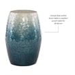 Linon Westly Round Capiz Shell Drum Table in White to Blue Ombre Mosiac