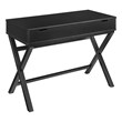 Linon Peggy Lift Top Stand Up Wood Desk with X-Frame Legs in Black