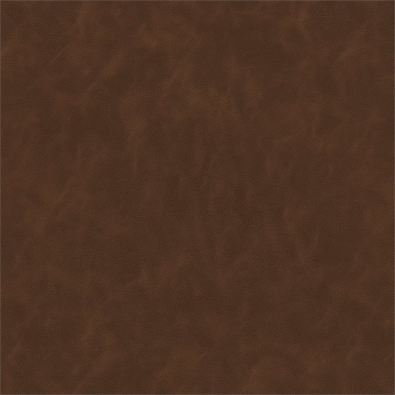Linon Boone Upholstered Faux Leather Convertible Chair to Sofa Bed in Brown