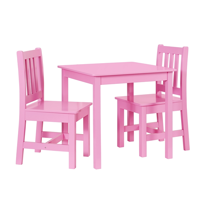 pink table and chair set