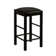 Linon Tifton 3 Piece Wood & Faux Marble Tavern Set Backless Stools in Black