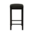 Linon Tifton 3 Piece Wood & Faux Marble Tavern Set Backless Stools in Black
