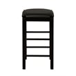Linon Tifton 3 Piece Wood & Faux Marble Tavern Set Backless Stools in Black
