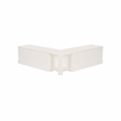 Linon Troyin Backless Corner Nook with Storage in Solid White Pine