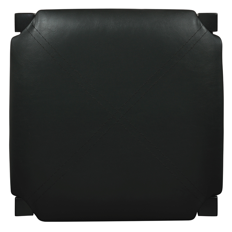 Linon Tifton Five Piece Wood Faux Marble Tavern Set in Black