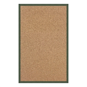 Linon Athena Machine Tufted Wool 4'x6' Rug in Cork and Green