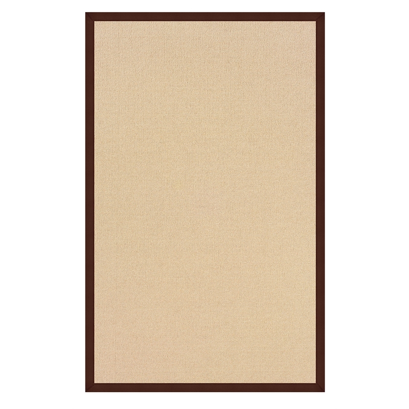 Linon Athena Machine Tufted Wool 4'x6' Rug in Natural and Brown