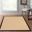 Linon Athena Machine Tufted Wool 5'x8' Rug in Natural and Brown