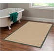 Linon Athena Machine Tufted Wool 4'x6' Rug in Sisal and Green