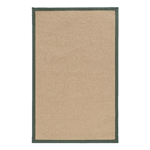 Linon Athena Machine Tufted Wool 5'x8' Rug in Sisal and Green