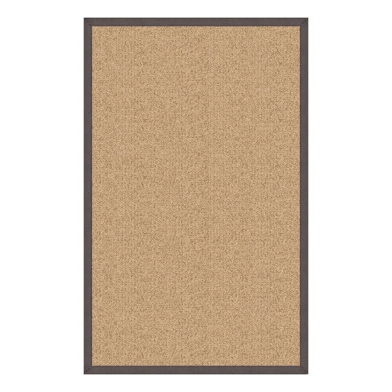 Linon Athena Machine Tufted Wool 5'x8' Rug in Sisal and Slate