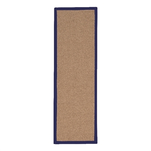 Linon Athena Machine Tufted Wool 2'6&quotx12' Rug in Cork and Blue