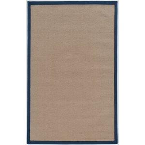 Linon Athena Machine Tufted Wool 4'x6' Rug in Cork and Blue