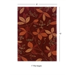 Linon Trio Floating Hand Tufted Polyester 8'x10' Rug in Garnet Red