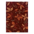 Linon Trio Floating Hand Tufted Polyester 8'x10' Rug in Garnet Red