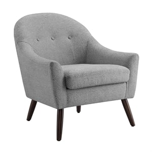 linon clea wood upholstered accent chair in gray