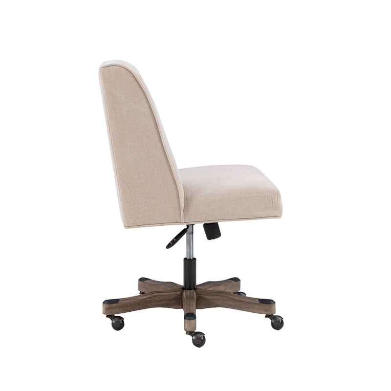 natural linen office chair