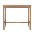 Linon Claridge Wood Bar Height Pub Table in Distressed Brown Finish