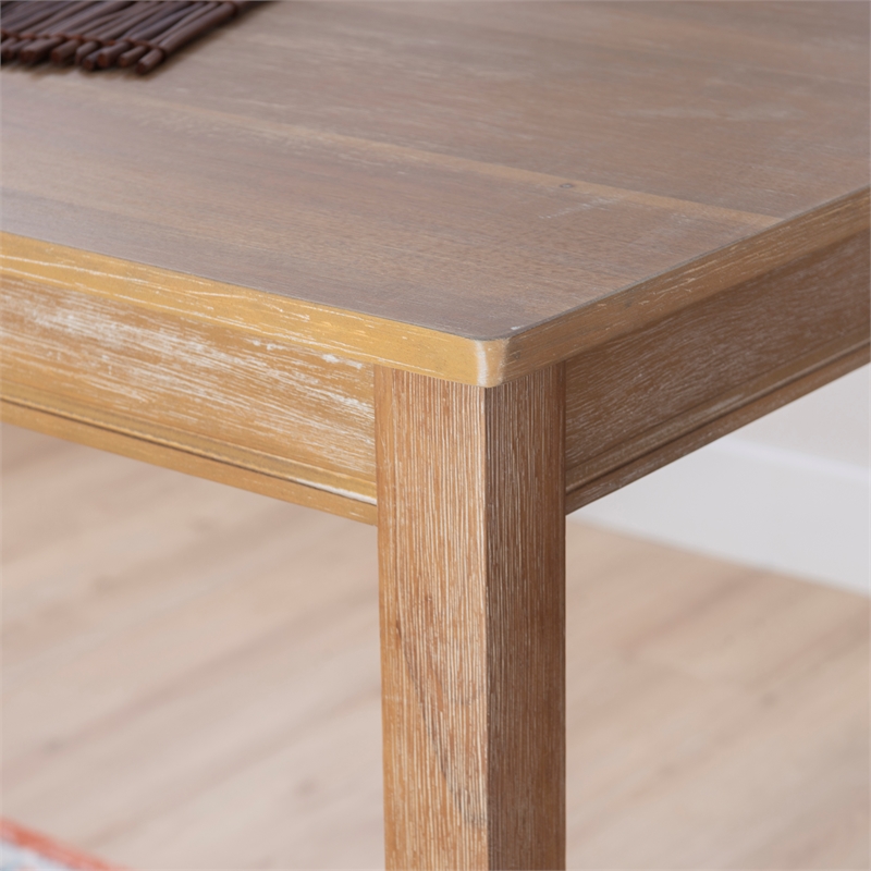 Linon Claridge Wood Bar Height Pub Table in Distressed Brown Finish