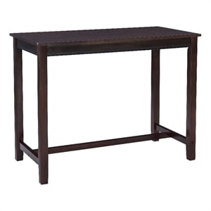 Linon Claridge 36&quot Wood Counter Height Pub Table in Brown