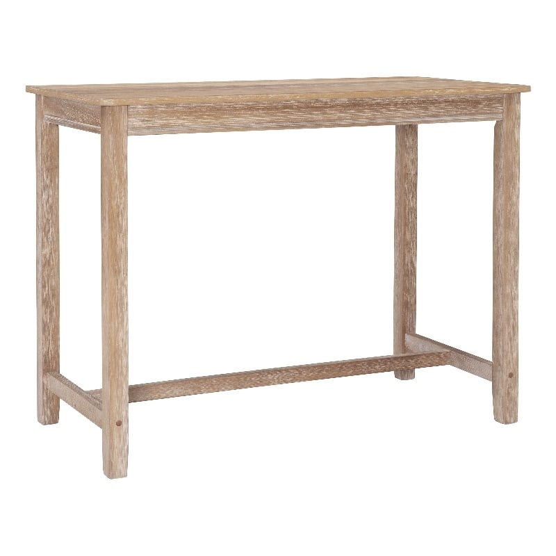 Linon Claridge Wood Counter Height Pub Table in Distressed Brown