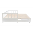 Linon Macey Twin to King Daybed 2 Spacious Drawers in White Pine Wood