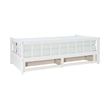 Linon Macey Twin to King Daybed 2 Spacious Drawers in White Pine Wood