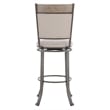 Linon Franklin Swivel Upholstered Barstool Nailhead Trim Steel Frame in Pewter