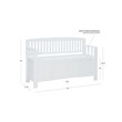 Linon Cynthia Slat Back Storage Bench in Glossy White Wood