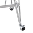 Linon Mia Metal and Mirrored Mid-Century 2 Level Rolling Bar Cart in Silver