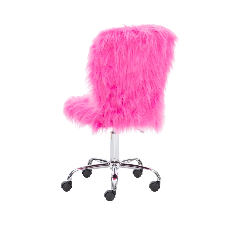 hot pink fur chair