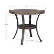 Linon Franklin Wood and Steel Counter Height 42